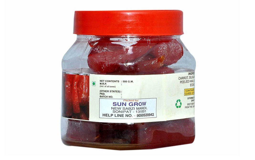 Sun Grow Carrot Murabba    Plastic Jar  500 grams